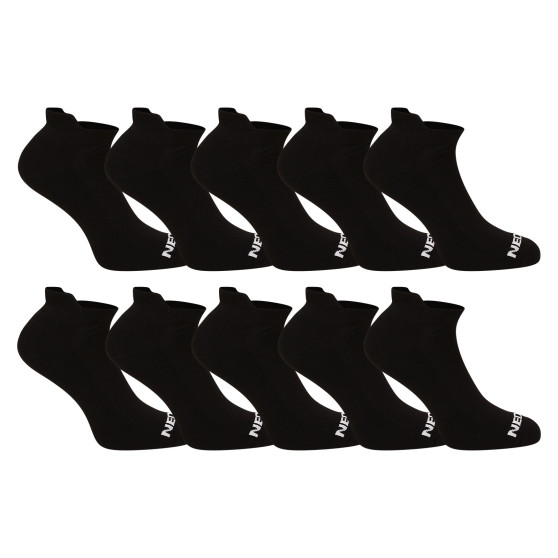 10PACK kojinės Nedeto low black (10NDTPN001-brand)