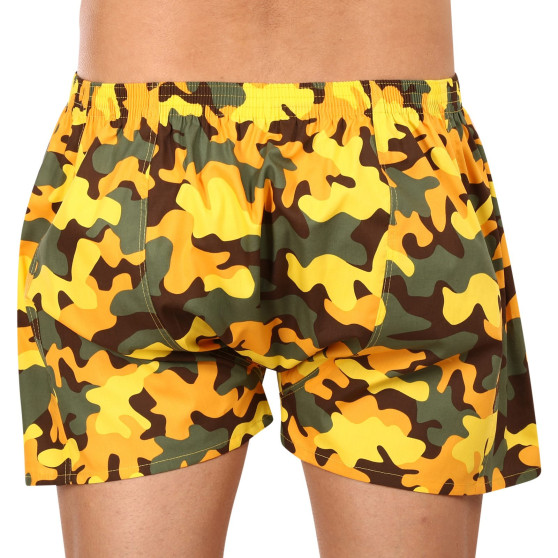 Vyriški šortai Styx art classic rubber oversized camouflage yellow (E1559)