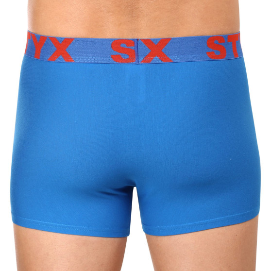 3PACK Vyriški boksininko šortai Styx sportiniai guminiai oversized mėlyni (3R96879)