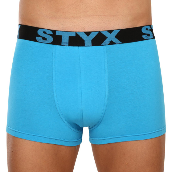 3PACK Vyriški boksininko šortai Styx sportiniai guminiai oversized mėlyni (3R96879)