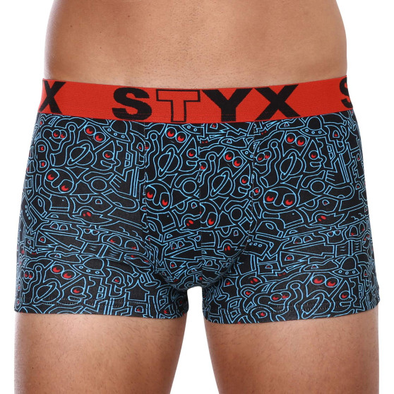 6PACK Vyriški boksininko šortai Styx art sports rubber multicolour (6G12697124)