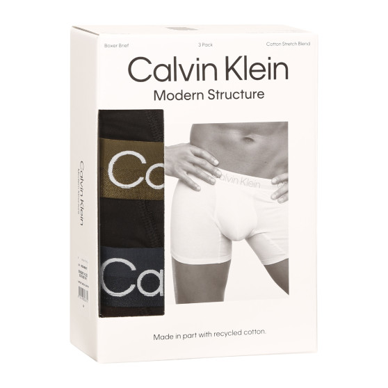 3PACK Vyriški boksininko šortai Calvin Klein juodi (NB2971A-GZ5)