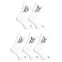 5PACK kojinės Styx high white (5HV1061)