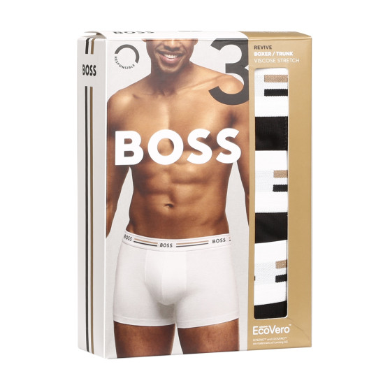 3PACK Vyriški boksininko šortai BOSS juodi (50492200 001)