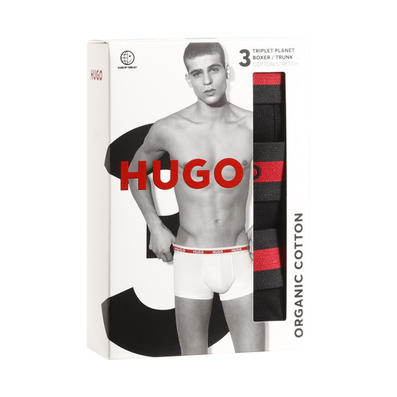 3PACK Vyriški boksininko šortai HUGO juodi (50492375 002)