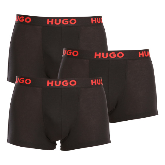 3PACK Vyriški boksininko šortai HUGO juodi (50496723 001)