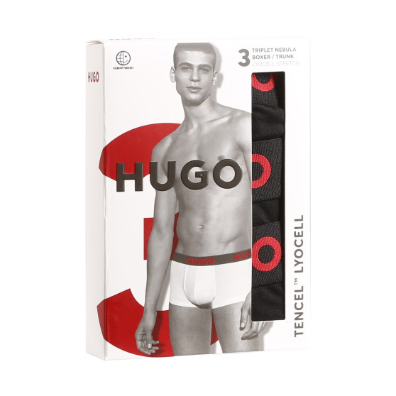 3PACK Vyriški boksininko šortai HUGO juodi (50496723 001)