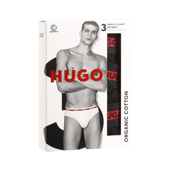 3PACK Vyriškos kelnaitės HUGO juodos (50492378 002)