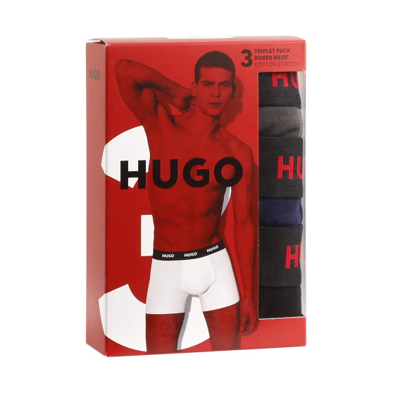 3PACK Vyriški boksininko šortai HUGO daugiaspalviai (50503079 413)