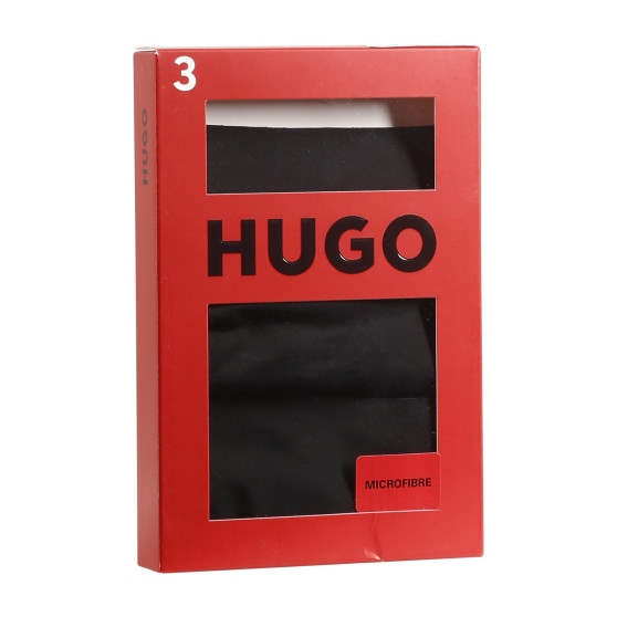 3PACK Moteriški stringai HUGO besiūliai juodi (50492489 001)