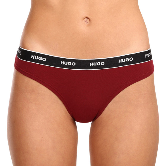 3PACK Moteriški stringai HUGO multicolour (50480150 982)