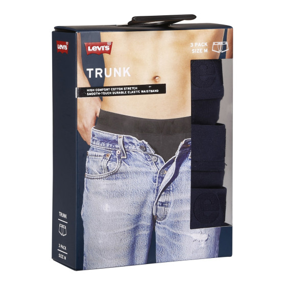 3PACK Vyriški boksininko šortai Levis tamsiai mėlyni (905042001 002)