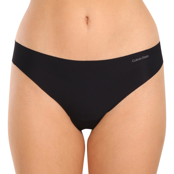 Moteriški stringai Calvin Klein besiūliai juodi (D3428E-001)