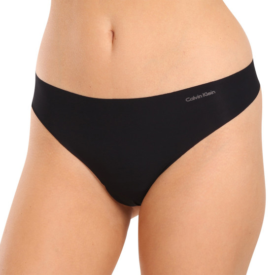 Moteriški stringai Calvin Klein besiūliai juodi (D3428E-001)