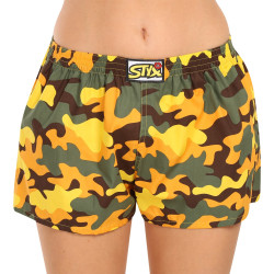 Moteriški šortai Styx art classic rubber camouflage yellow (K1559)