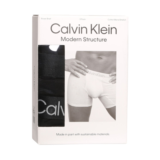 3PACK Vyriški boksininko šortai Calvin Klein juodi (NB2971A-7VI)