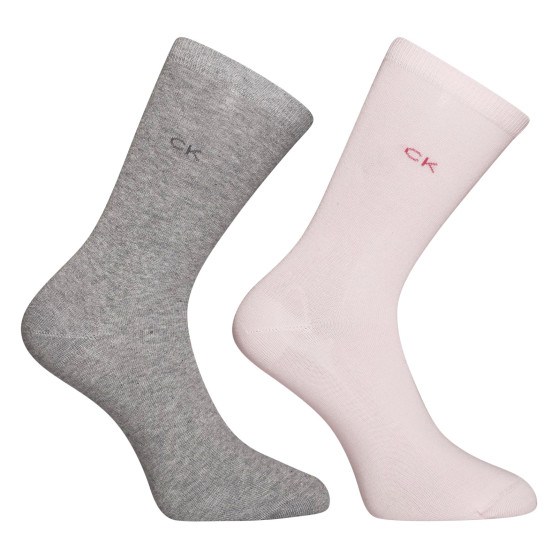 2PACK Moteriškos kojinės Calvin Klein high multicolour (701218769 003)