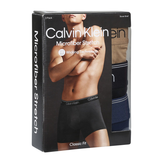 3PACK Vyriški boksininko šortai Calvin Klein daugiaspalviai (NB2570A-KM1)