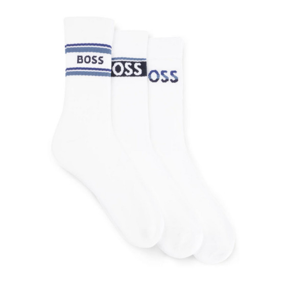 3PACK kojinės BOSS baltos (50502027 100)