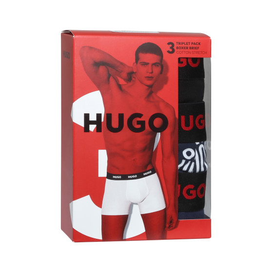 3PACK Vyriški boksininko šortai HUGO daugiaspalviai (50510192 405)