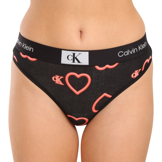 Moteriški stringai Calvin Klein black (QF7479E-H1R)