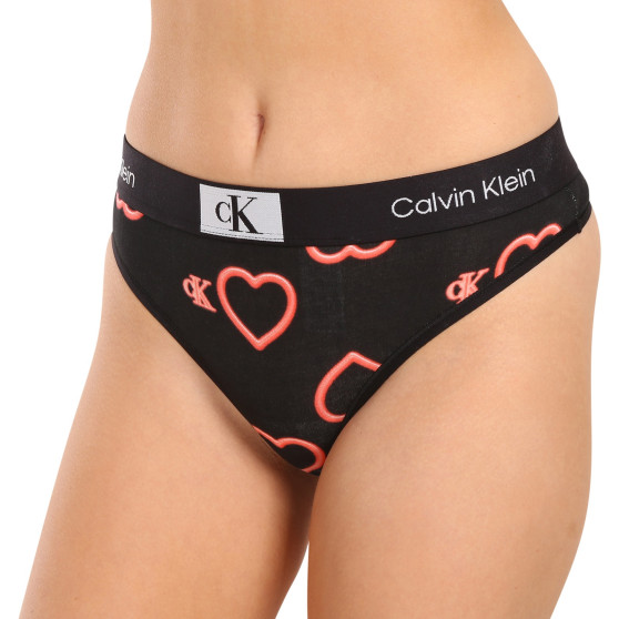 Moteriški stringai Calvin Klein black (QF7479E-H1R)