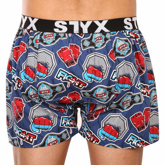 3PACK Vyriški šortai Styx art sports rubber multicolour (3B15690)