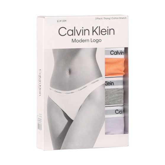 3PACK Moteriški stringai Calvin Klein multicolour (QD5209E-NPA)