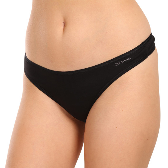 3PACK Moteriški stringai Calvin Klein black (QD5217E-UB1)