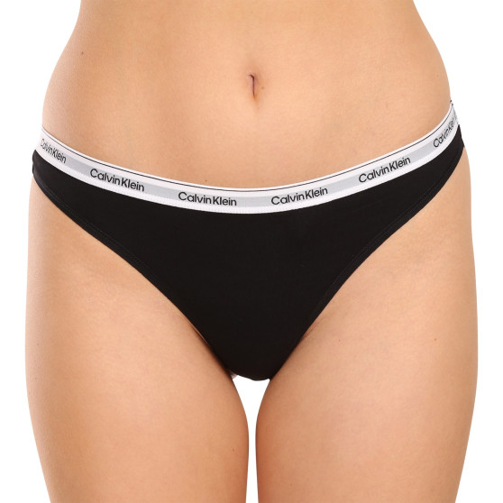 3PACK Moteriški stringai Calvin Klein black (QD5209E-UB1)