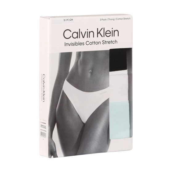 3PACK Moteriški stringai Calvin Klein multicolour (QD5219E-NOY)