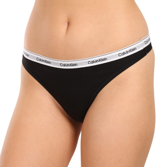 5PACK Moteriški stringai Calvin Klein black (QD5221E-UB1)