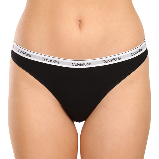 5PACK Moteriški stringai Calvin Klein black (QD5221E-UB1)