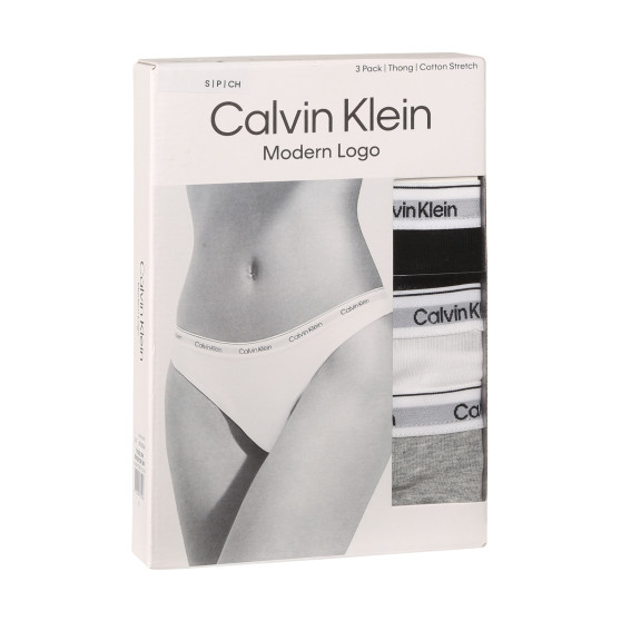 3PACK Moteriški stringai Calvin Klein multicolour (QD5209E-MPI)