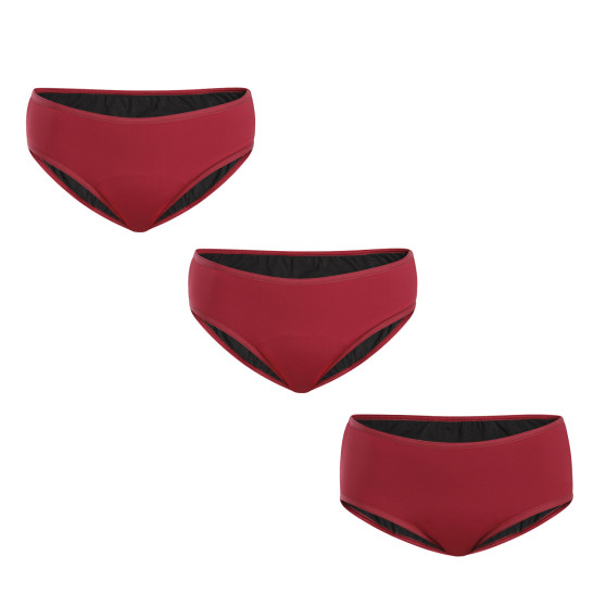 3PACK Menstruacinės kelnaitės Meracus Burgundy, skirtos gausioms menstruacijoms (MEMS107)