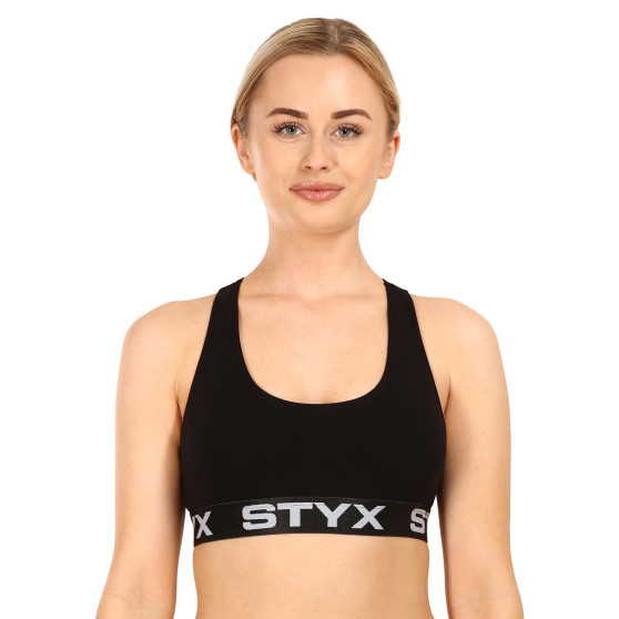 3PACK Moteriška liemenėlė Styx sport black (3IP0960)