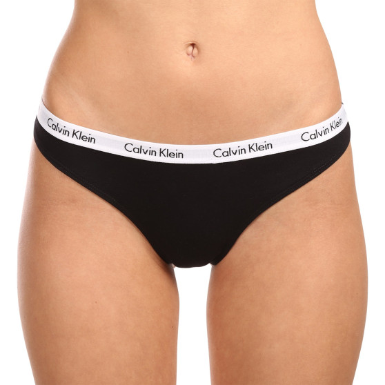 3PACK Moteriški stringai Calvin Klein multicolour (QD3587E-WZB)