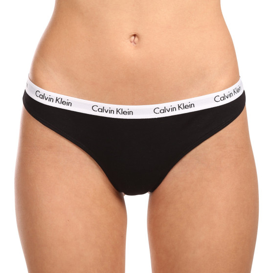 3PACK Moteriški stringai Calvin Klein multicolour (QD3587E-WZB)