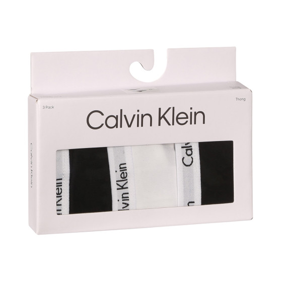 3PACK Moteriški stringai Calvin Klein multicolour (QD3587E-WZB)