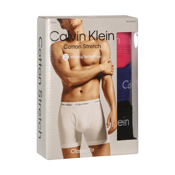 3PACK Vyriški boksininko šortai Calvin Klein daugiaspalviai (NB2616A-NLT)