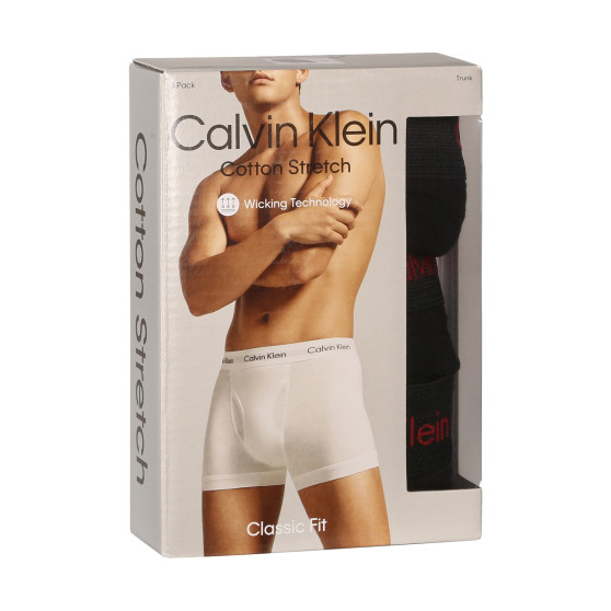 3PACK Vyriški boksininko šortai Calvin Klein juodi (NB2615A-NC1)