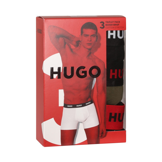 3PACK Vyriški boksininko šortai HUGO daugiaspalviai (50503079 972)