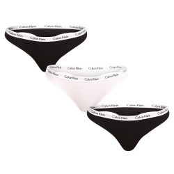 3PACK Moteriški stringai Calvin Klein multicolour (QD3587E-WZB)