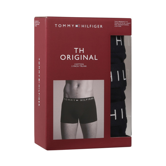 3PACK Vyriški boksininko šortai Tommy Hilfiger mėlyni (UM0UM03180 0SY)