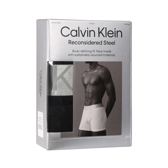 3PACK Vyriški boksininko šortai Calvin Klein juodi (NB3131A-NC4)