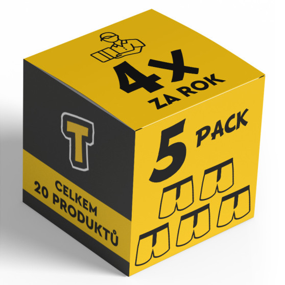 4x 5PACK vyriški šortai  - ketvirtinė metinė prenumerata Nedeto