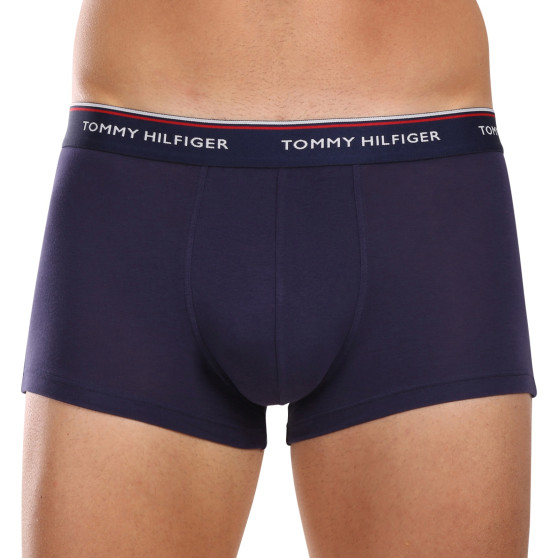 3PACK Vyriški boksininko šortai Tommy Hilfiger tamsiai mėlyni (1U87903841 409)