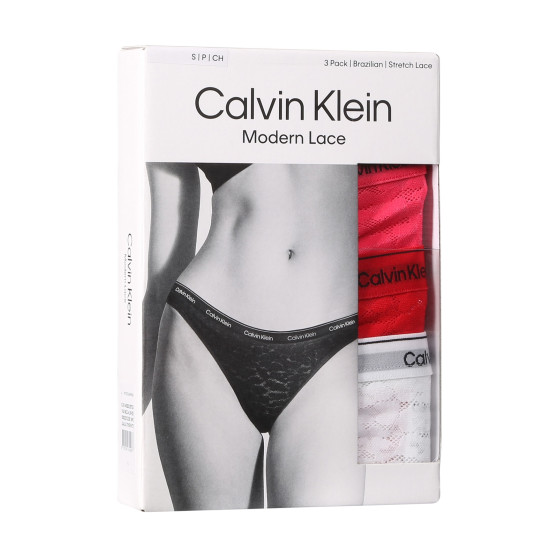 3PACK Moteriškos braziliškos kelnaitės Calvin Klein įvairiaspalvės (QD5225E-NPC)