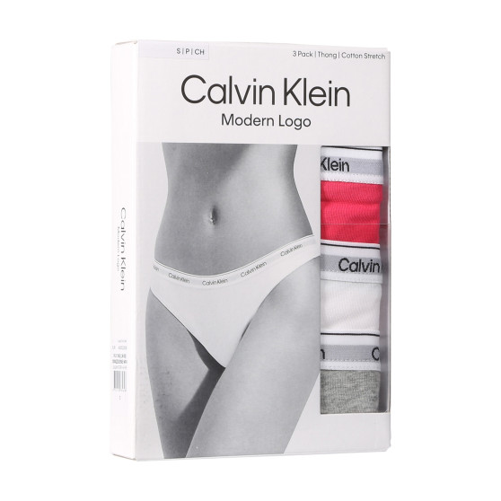 3PACK Moteriški stringai Calvin Klein multicolour (QD5209E-NP4)