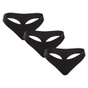 3PACK Moteriški stringai Under Armour black (1383893 001)